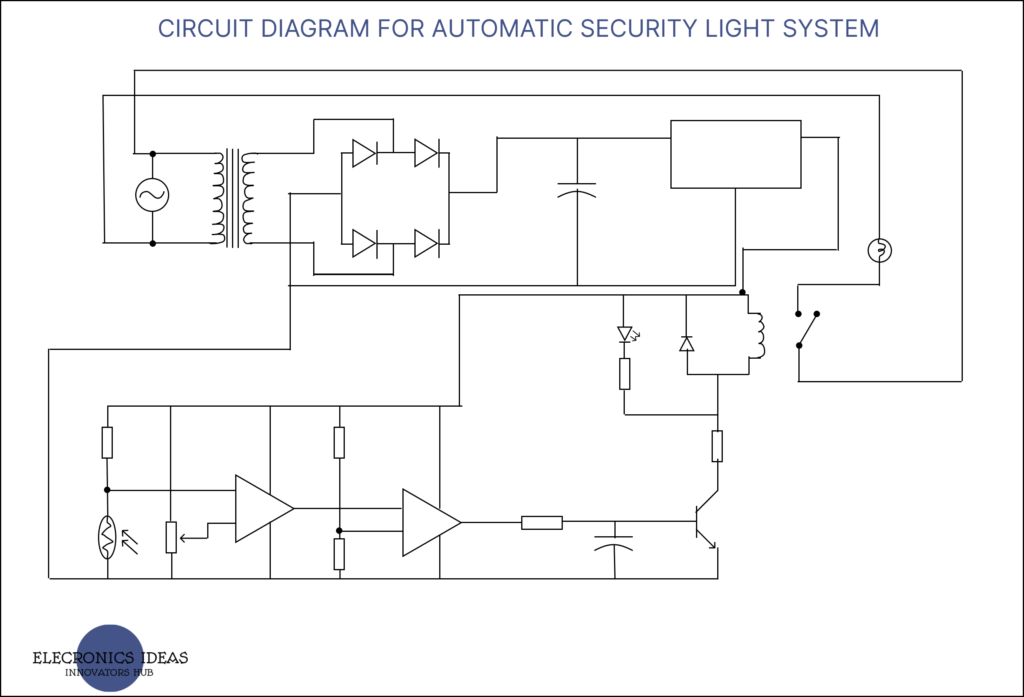 circuit diagram of automatic security light system