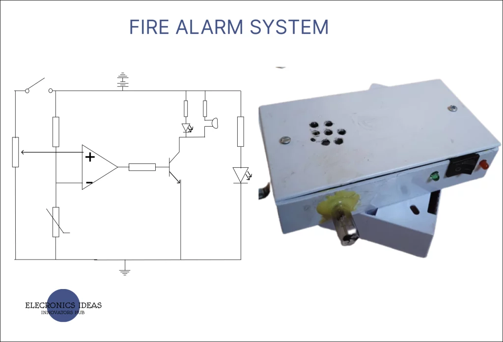 Simple Fire alarm system using LM358 Electronics Ideas