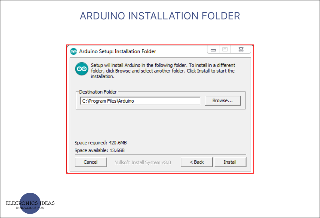 Arduino software installation folder