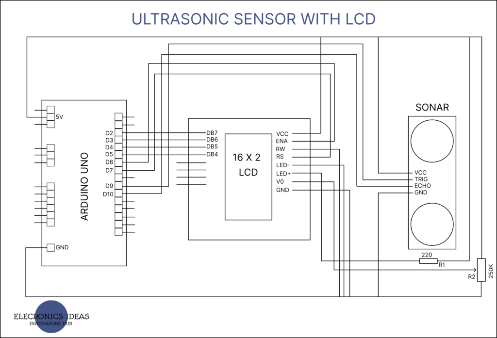 Ultrasonic sensor with LCD schematics