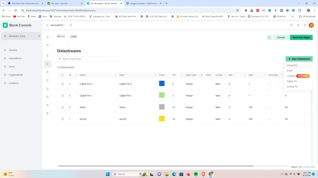 Blynk iot, I2C