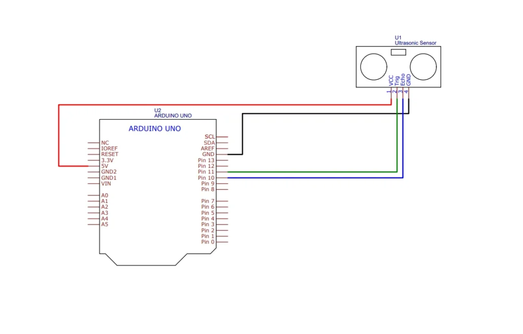 Newping.h ultrasonic circuit diagram