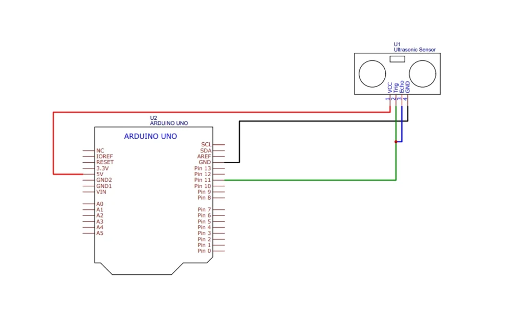 Newping.h ultrasonic circuit diagram