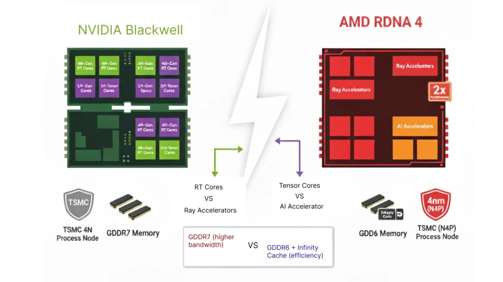 RTX 50 Series vs. AMD RDNA 4